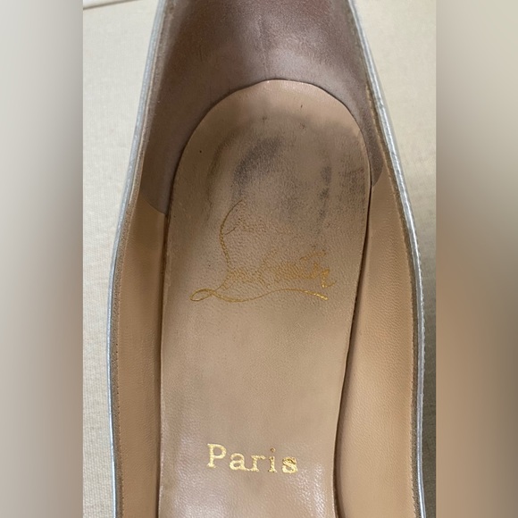 Louboutin Silver Wedge Heels IT 38.5 or US 8 - Picture 8 of 10